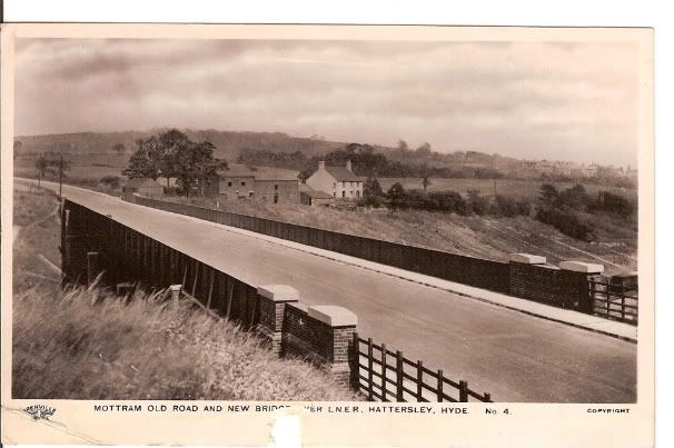 Mottram Old Rd & New bridge over L.N.E.R. railway line