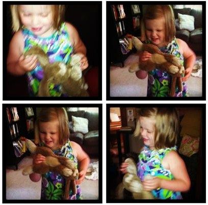 Eleanor and Rabbie, Eleanor playing with rabbie