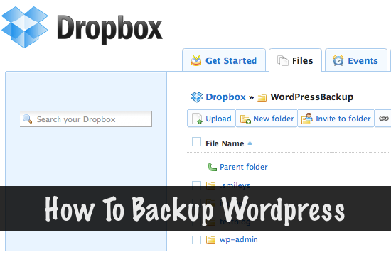 How to Backup WordPress Database, Posts and Files