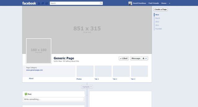 Blank Facebook Layout