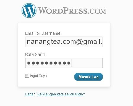 Panel login WordPress