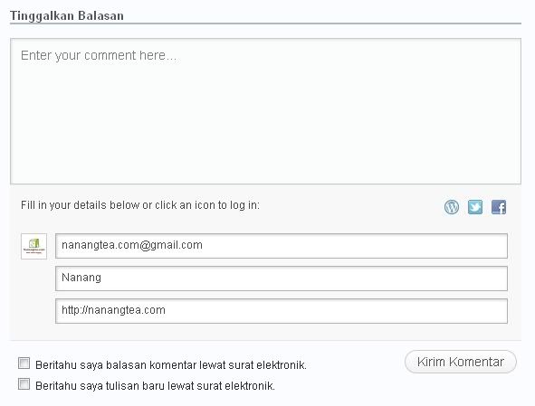 edit nama dan URL