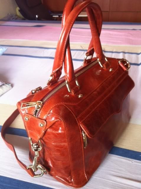 handbag red inside