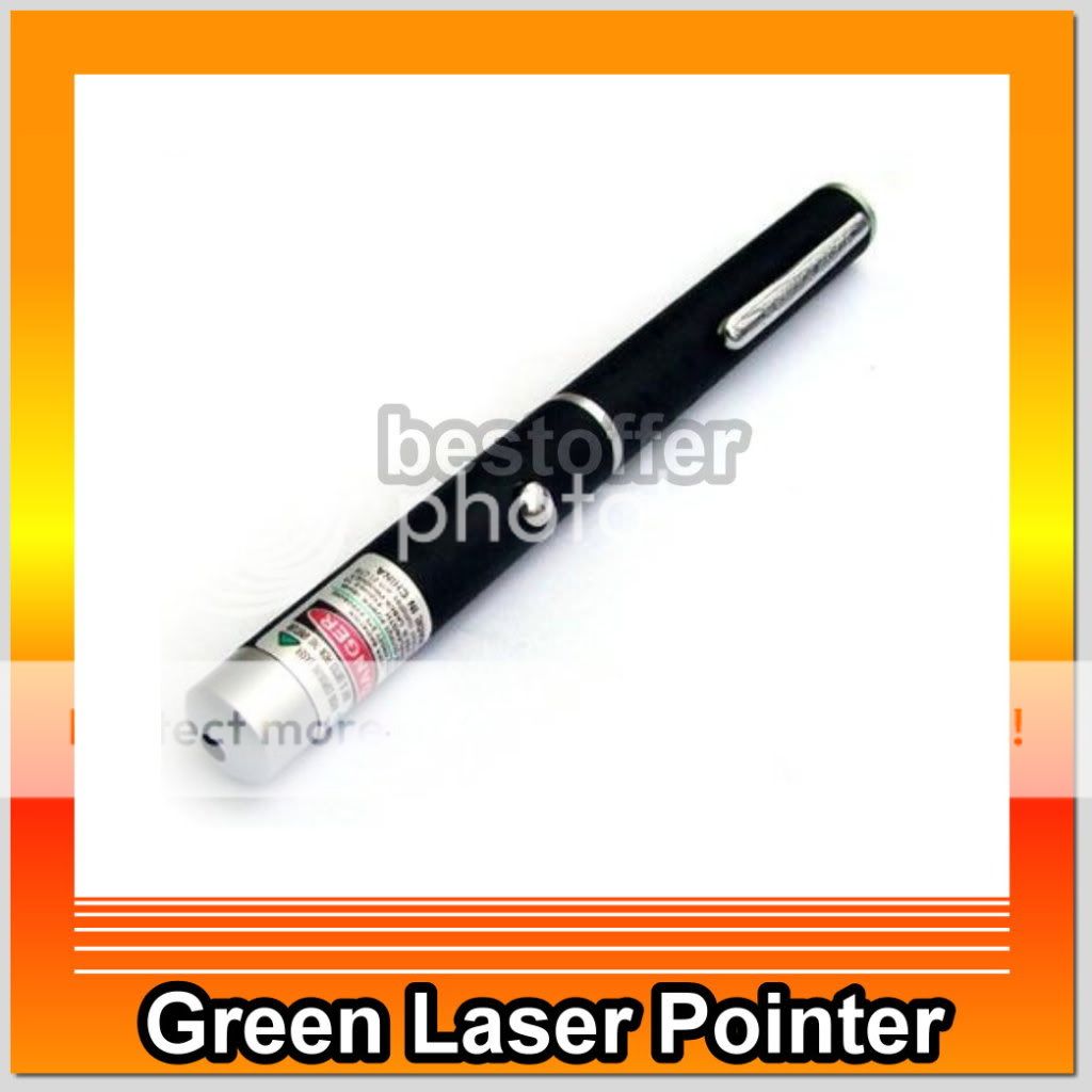 5mW 532nm Astronomy Mid open Green Beam Light Laser Pointer Pen Black 