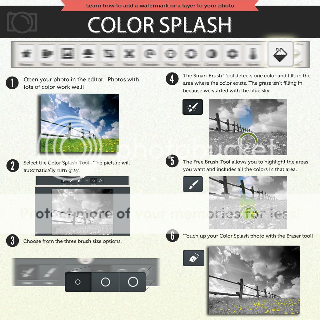 how do you do color splash on photobucket