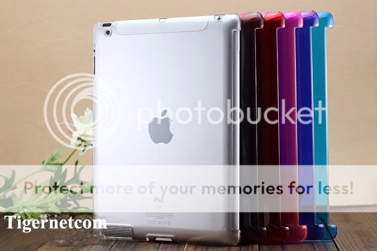 New Colorful Clear Crystal Hard Case Cover For iPad 2  