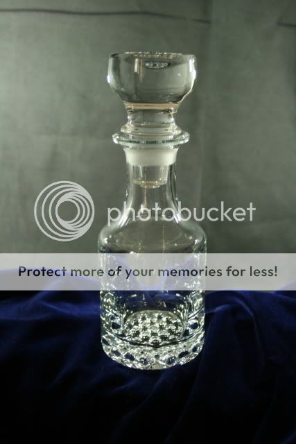 Hungarian Lead Crystal Cut Glass Small Decanter Pristine Sparkles