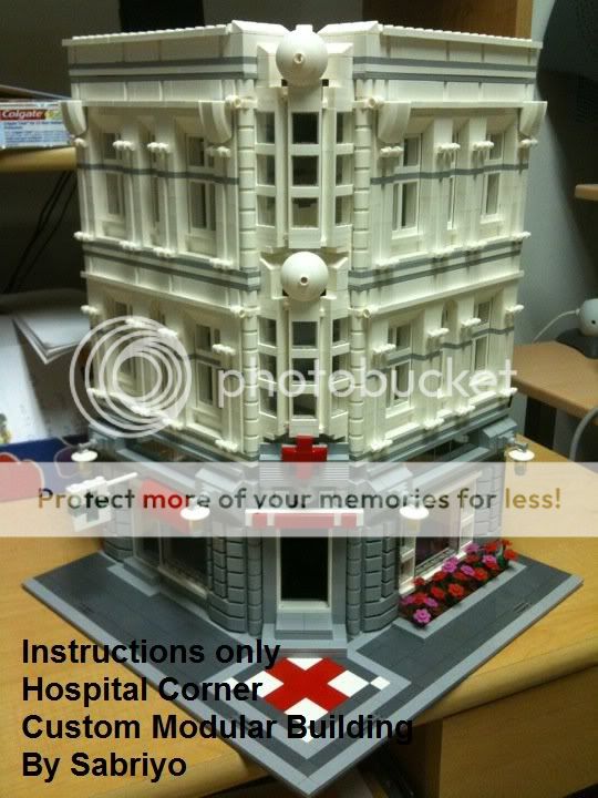 Custom Lego Modular Building Instructions 003 Hospital  